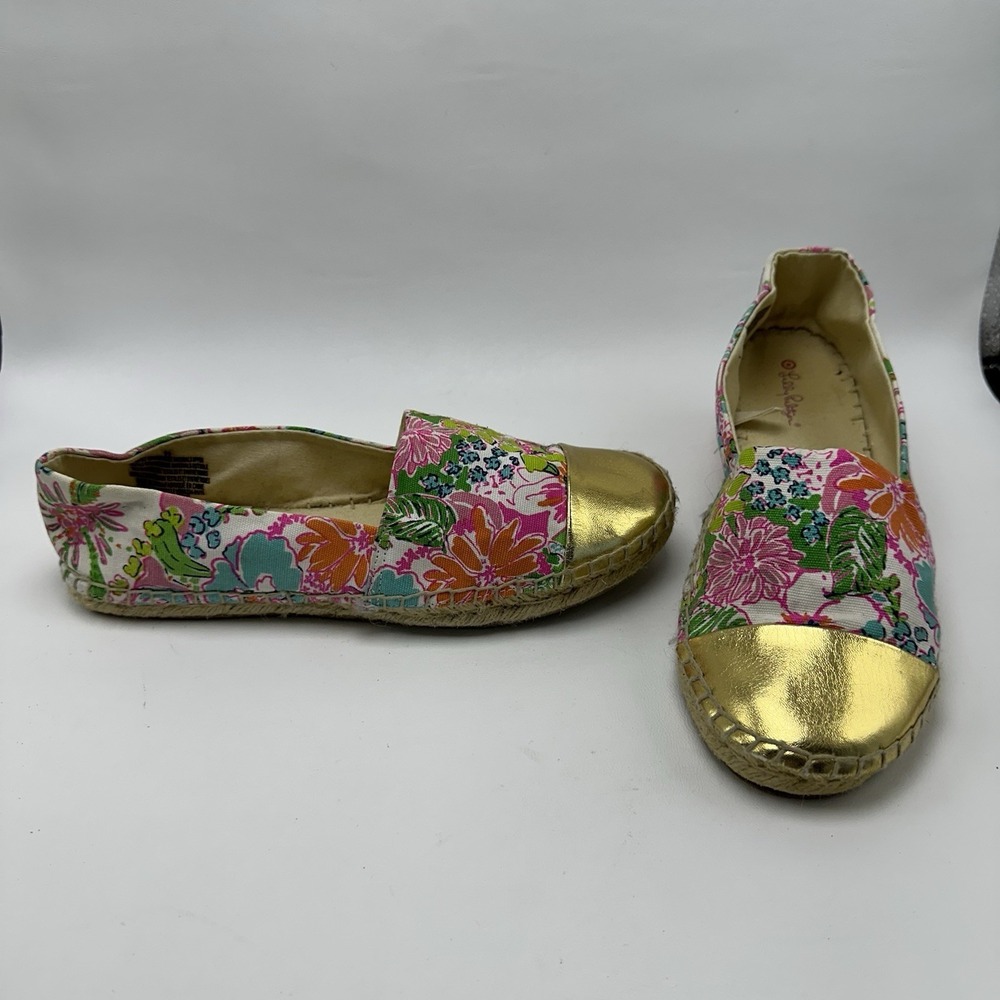 Lilly Pulitzer For Target Espadrille Flats Nosey Posey Size 9.5‎ Shoes